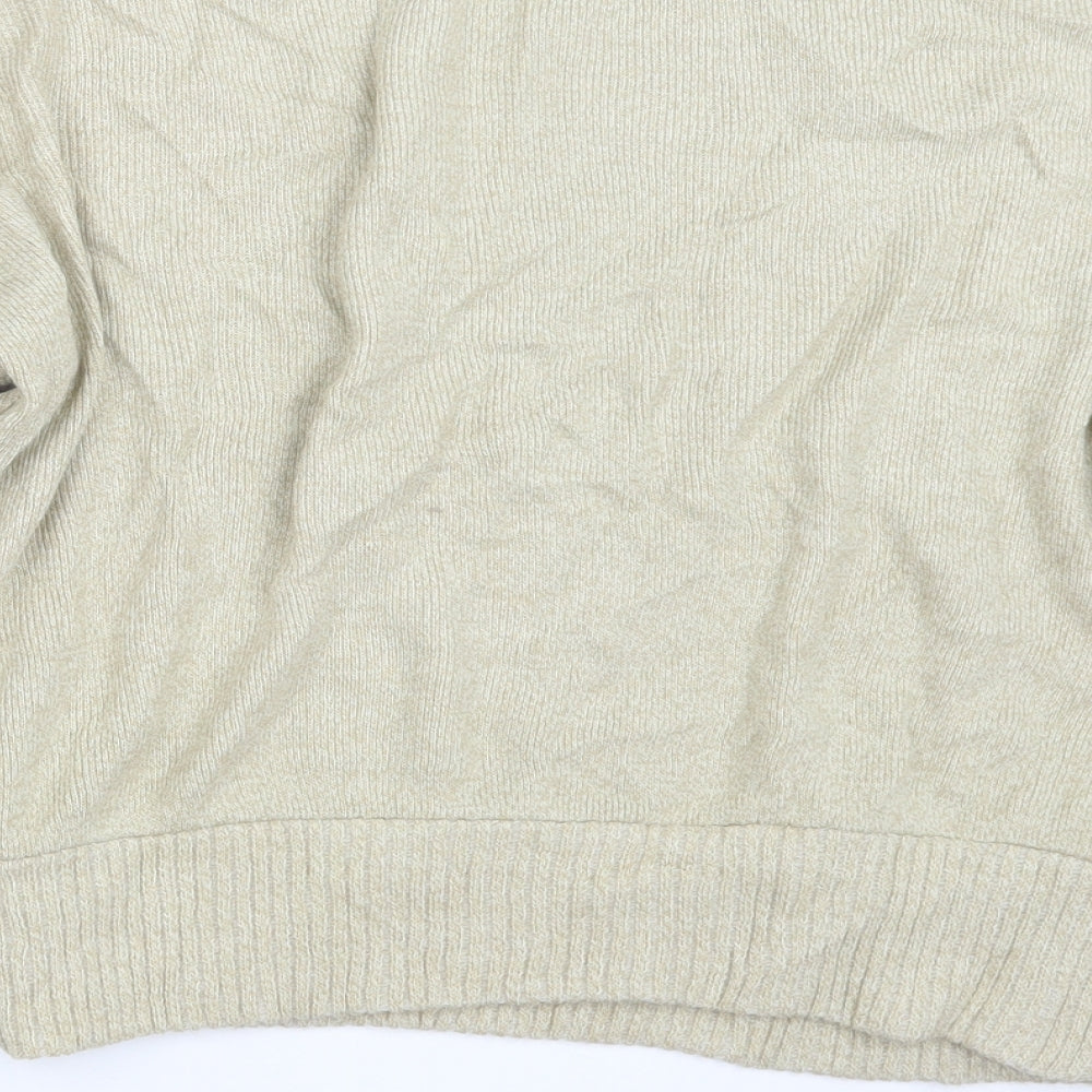 Boohoo Womens Beige  Knit Pullover Jumper Size M