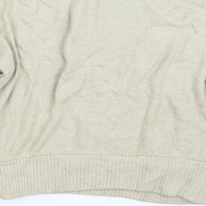 Boohoo Womens Beige  Knit Pullover Jumper Size M