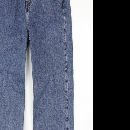 Denim Co Womens Blue  Denim Straight Jeans Size 8 L27 in