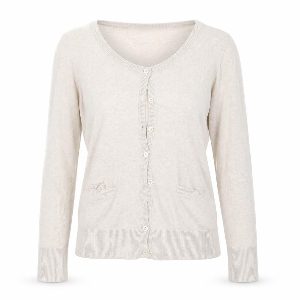 Womens UK Size M H&M Beige Cardigan Jumper
