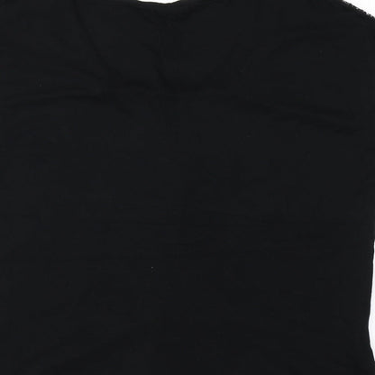 Womens UK Size 10 Dorothy Perkins Black Basic T-Shirt