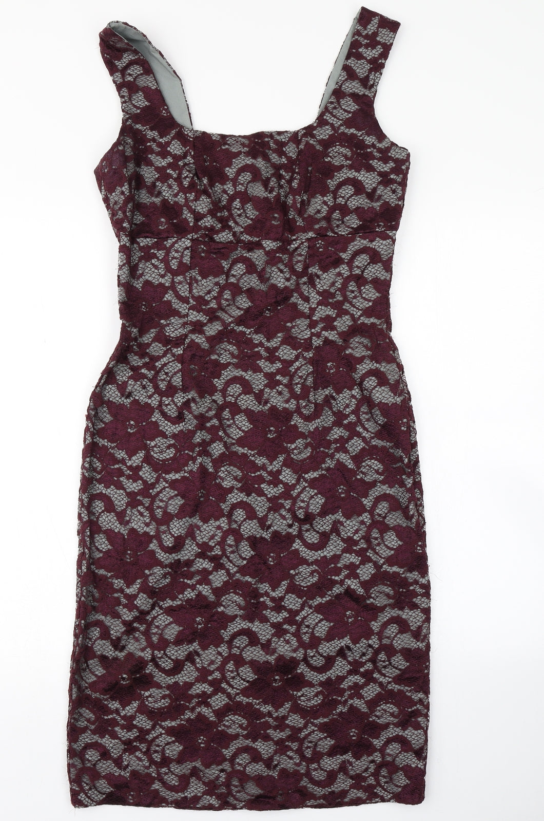 Hybrid Womens Purple  Lace Pencil Dress  Size 12