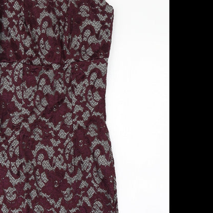 Hybrid Womens Purple  Lace Pencil Dress  Size 12
