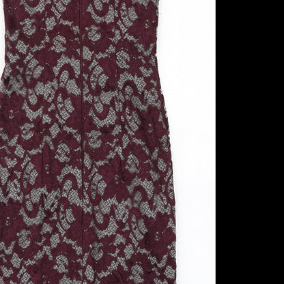 Hybrid Womens Purple  Lace Pencil Dress  Size 12