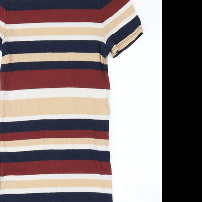 FOREVER 21 Womens Brown Striped Knit Bodycon  Size L