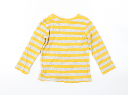 George Boys Yellow Striped  Basic T-Shirt Size 12-18 Months