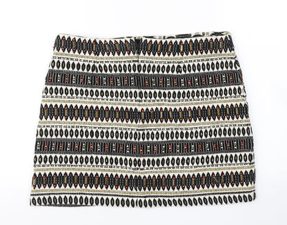 NEXT Womens Brown Striped  A-Line Skirt Size 12