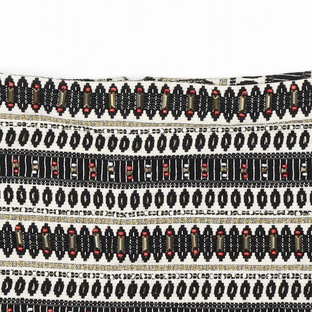 NEXT Womens Brown Striped  A-Line Skirt Size 12