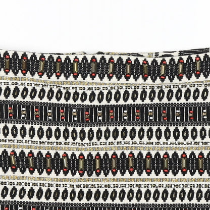 NEXT Womens Brown Striped  A-Line Skirt Size 12