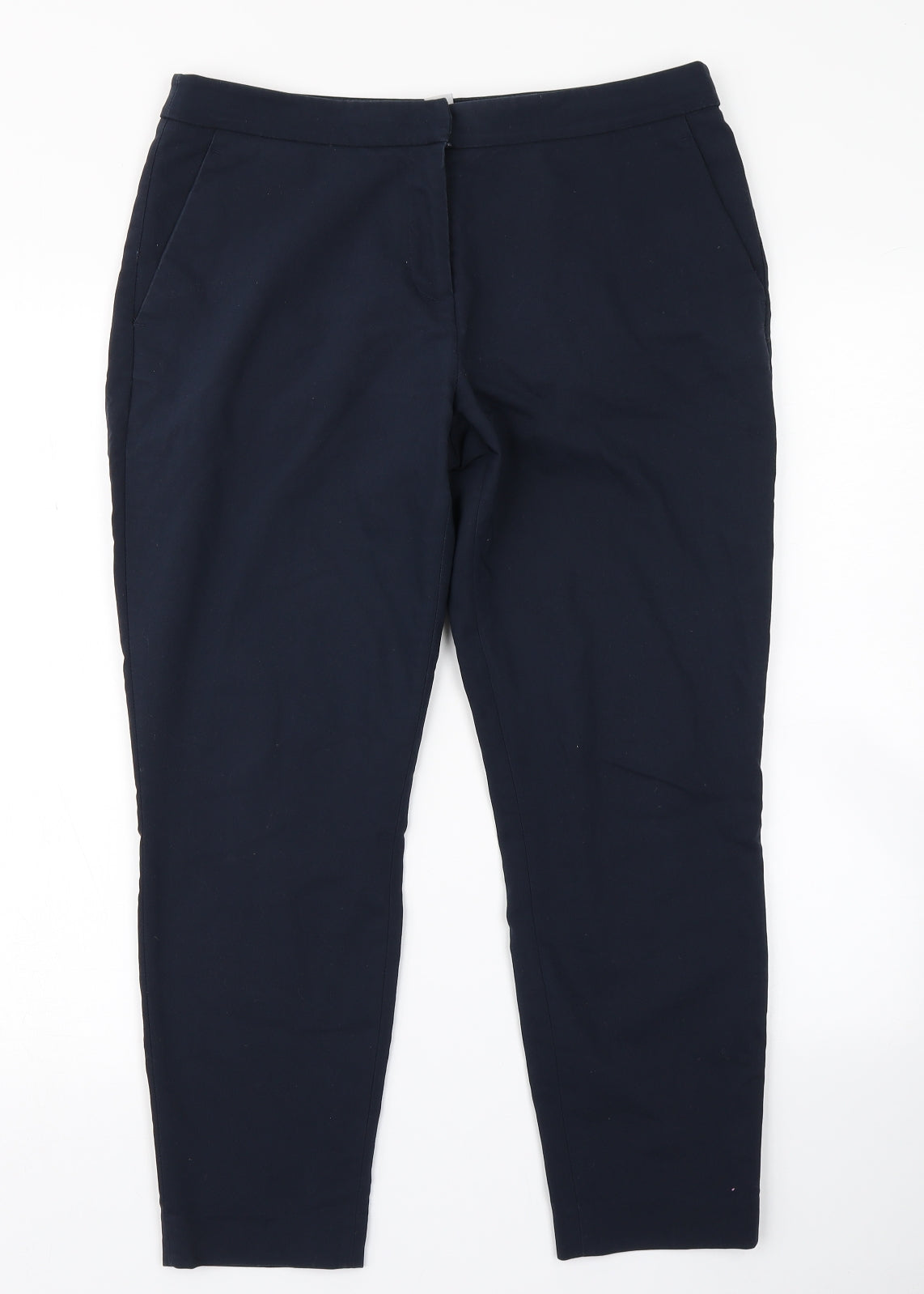 Womens UK Size 10 H&M Regular Fit Dress Pants Blue Trousers