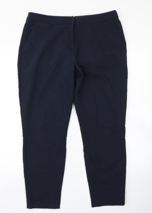 Womens UK Size 10 H&M Regular Fit Dress Pants Blue Trousers