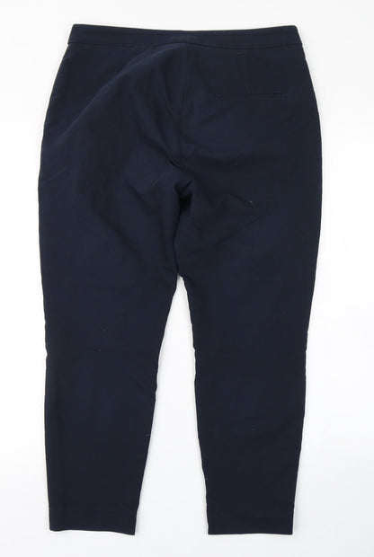 Womens UK Size 10 H&M Regular Fit Dress Pants Blue Trousers
