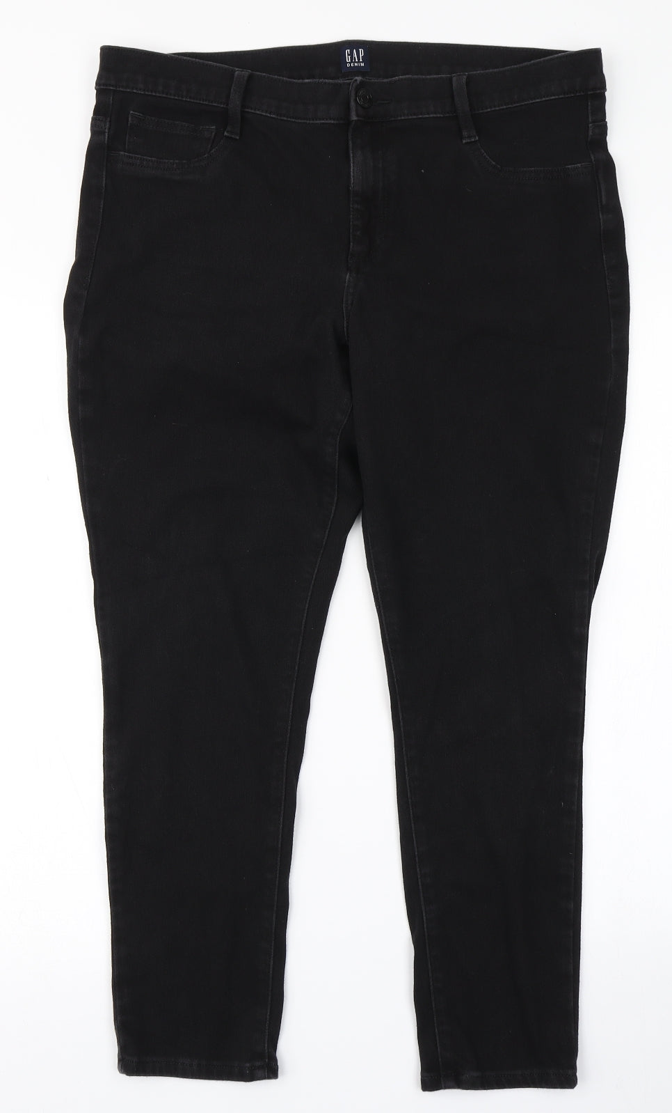 Gap Womens Black  Denim Skinny Jeans Size 36 in L25 in