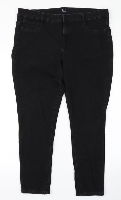 Gap Womens Black  Denim Skinny Jeans Size 36 in L25 in