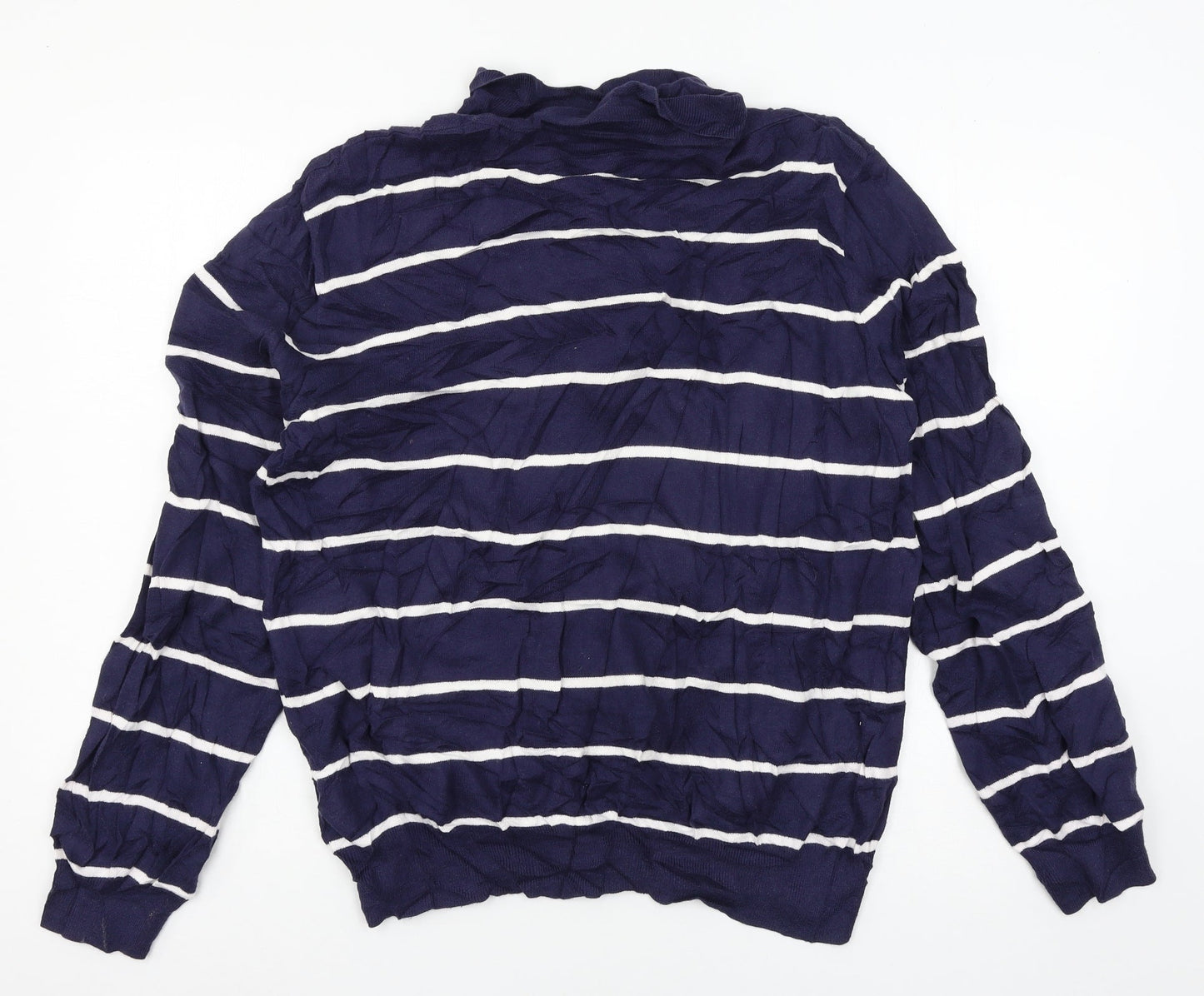 Refectory Mens Blue Striped Knit Pullover Jumper Size L