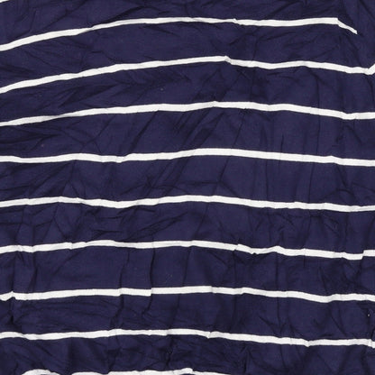 Refectory Mens Blue Striped Knit Pullover Jumper Size L