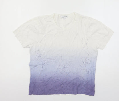 Womens UK Size L Fay Louise White Basic T-Shirt