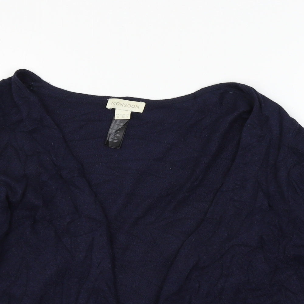 Womens UK Size 10 Monsoon Blue Cardigan Jumper