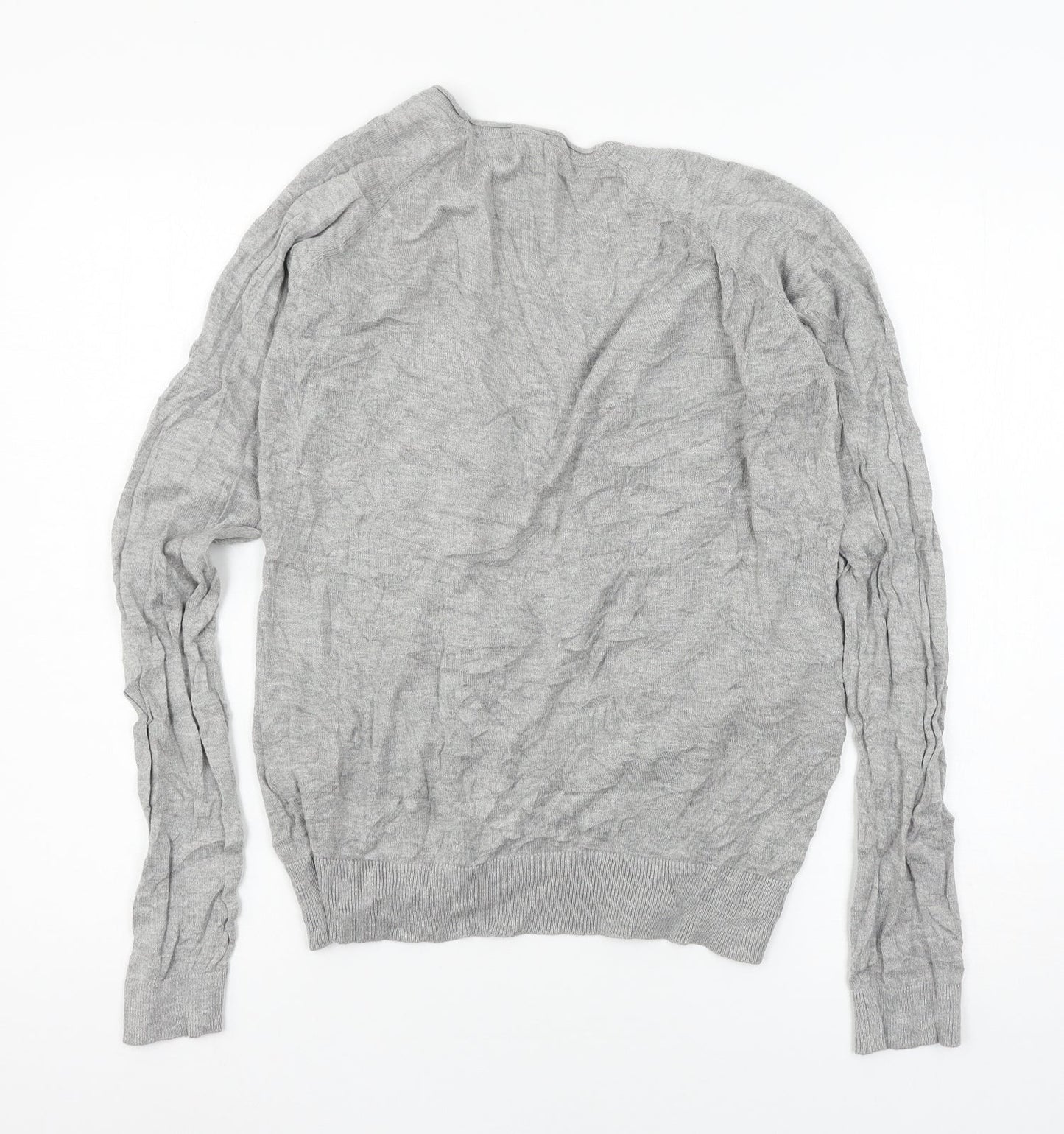Womens UK Size L Preworn Grey Cardigan Jumper