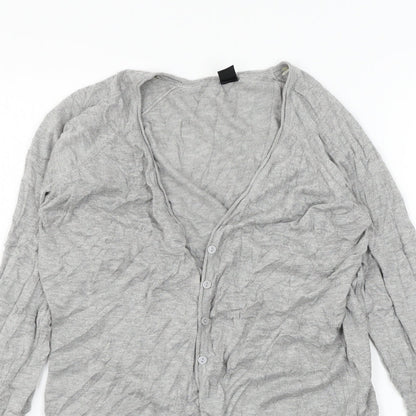Womens UK Size L Preworn Grey Cardigan Jumper