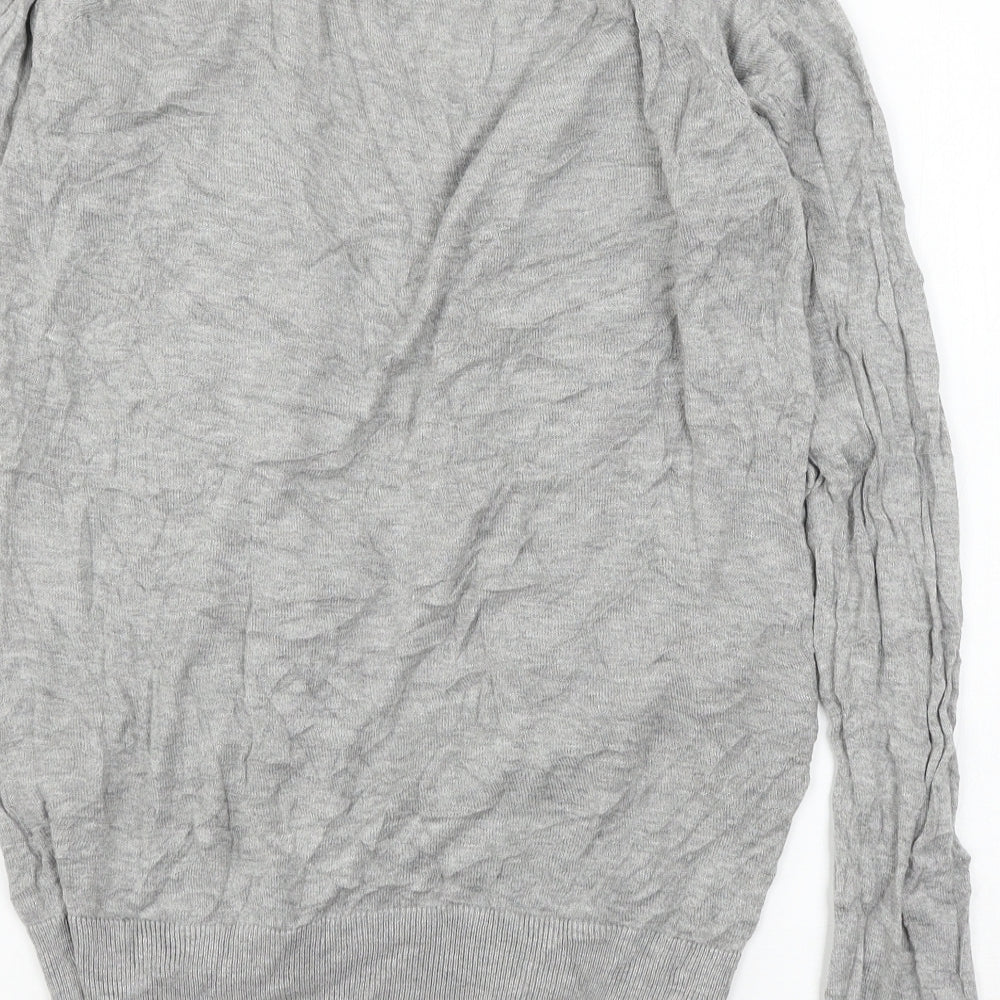 Womens UK Size L Preworn Grey Cardigan Jumper