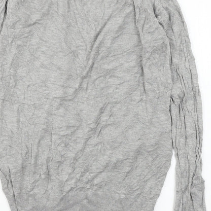 Womens UK Size L Preworn Grey Cardigan Jumper
