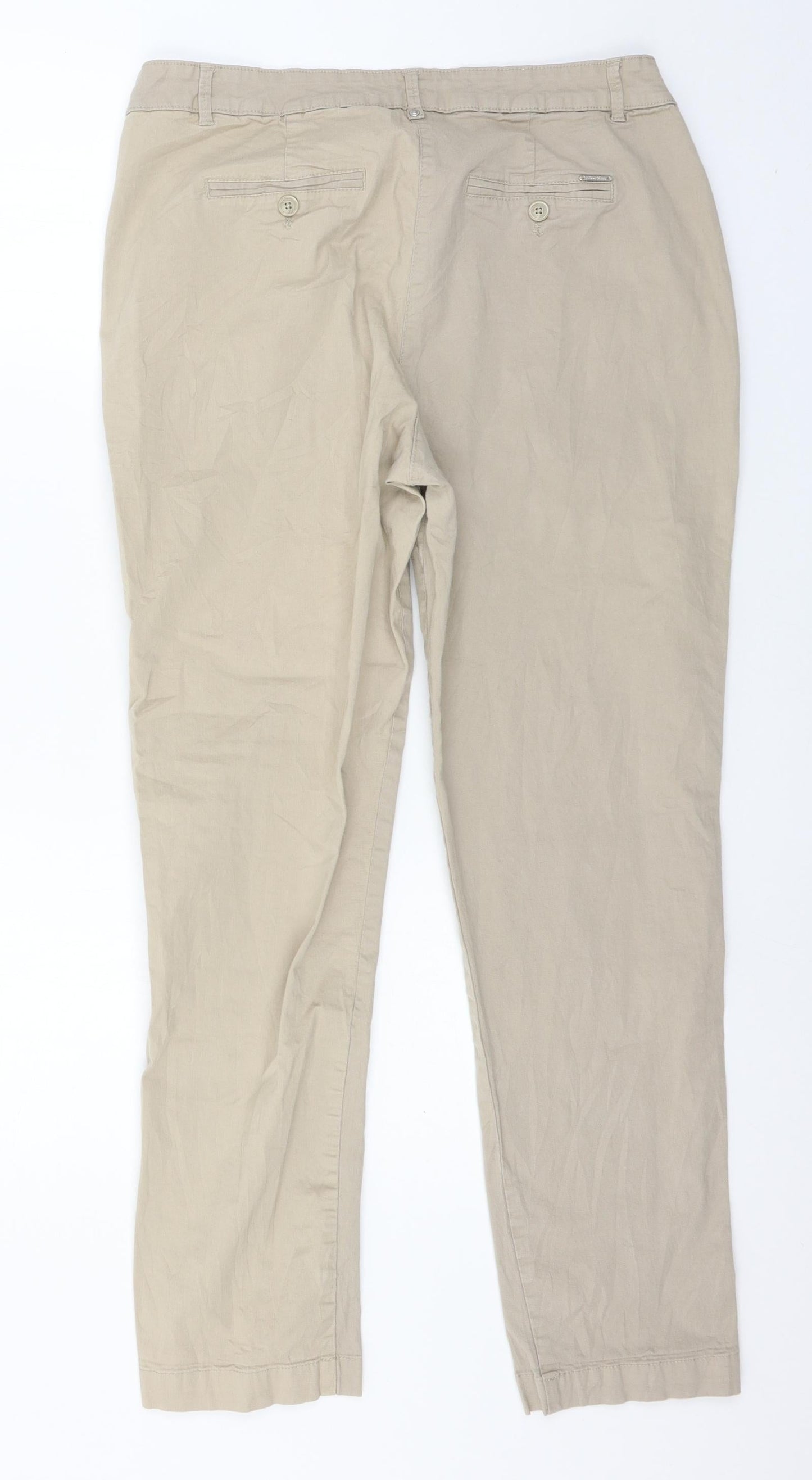 Womens UK Size 14 C&A Regular Fit  Brown Trousers