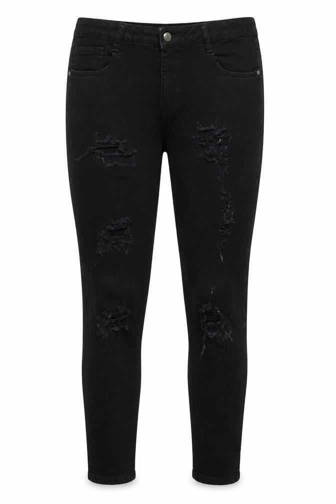Womens UK Size 12 Denim & Co. Regular Fit Skinny Black Jeans