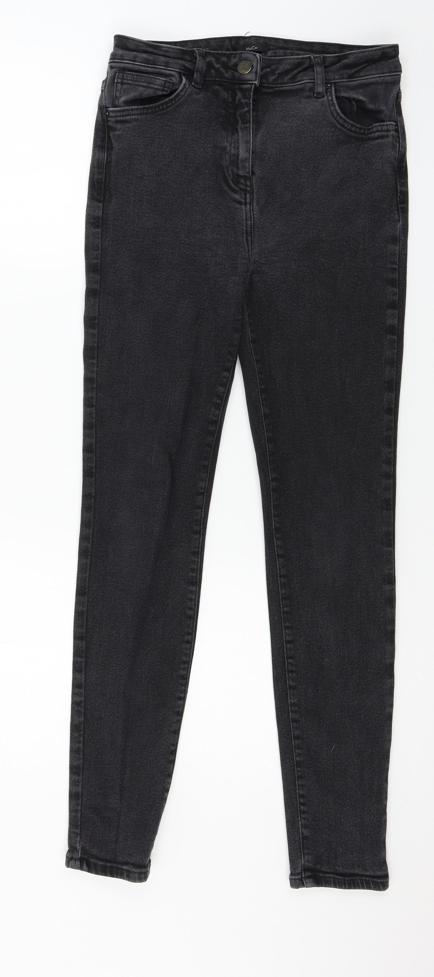 M&Co Womens Grey  Denim Skinny Jeans Size 28 in L28 in