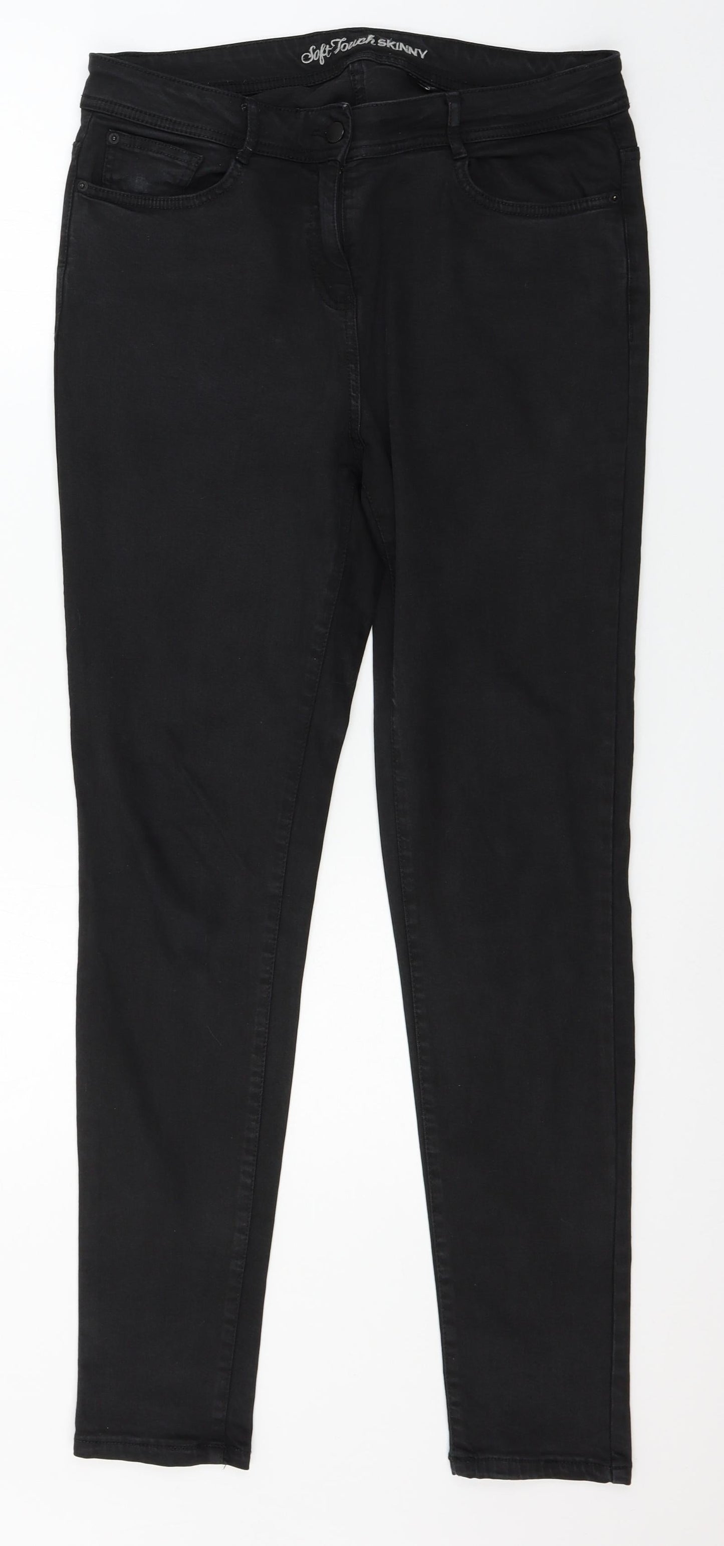 Womens UK Size 34 in Preworn Regular Fit Skinny Black Jeans