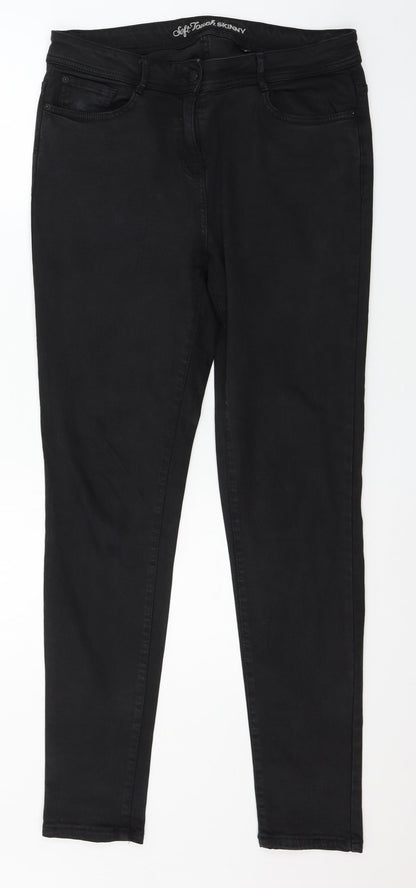 Womens UK Size 34 in Preworn Regular Fit Skinny Black Jeans