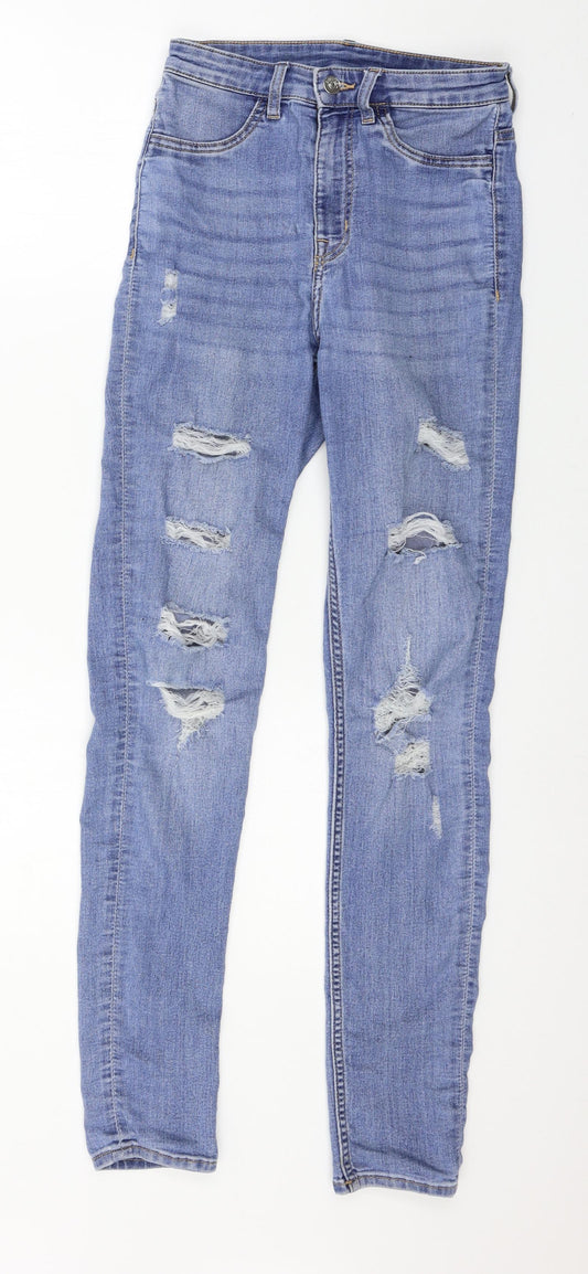 Womens UK Size 6 Divided Regular Fit Skinny Blue Jeans