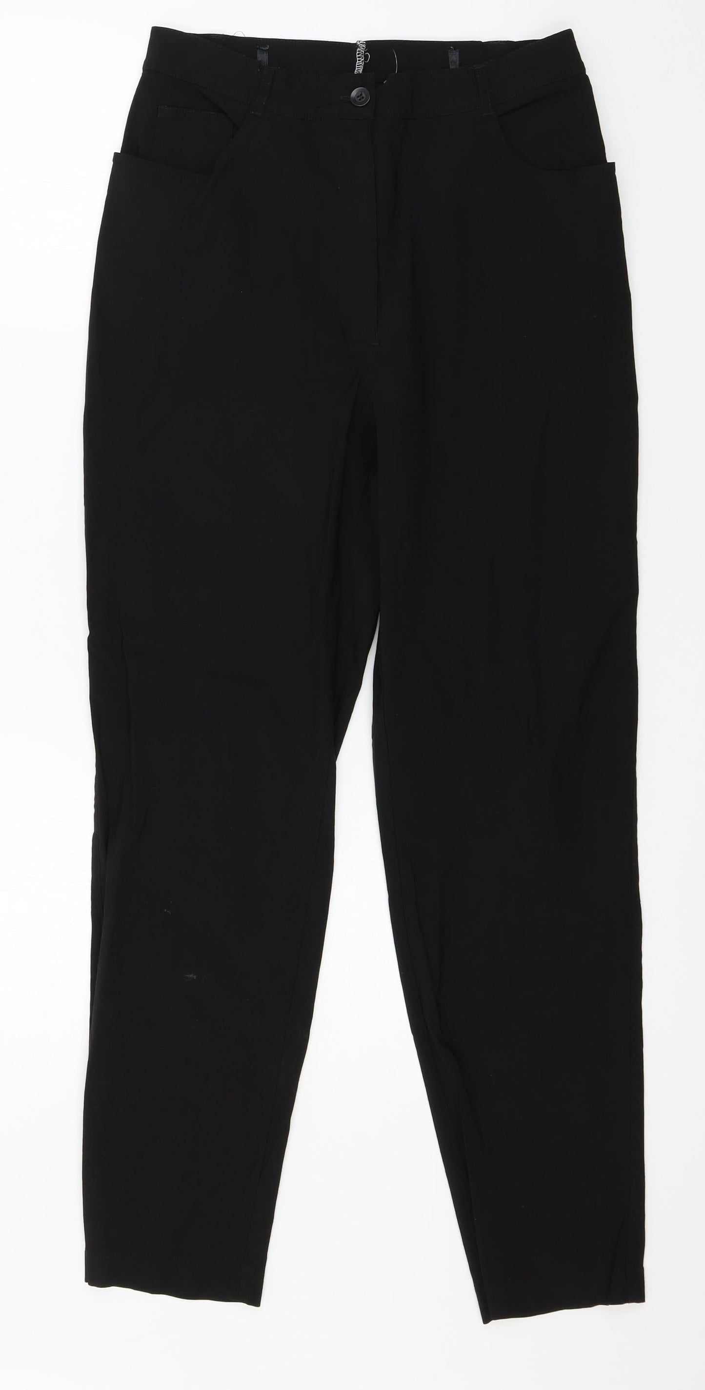 Womens UK Size 30 in Preworn Regular Fit  Black Trousers