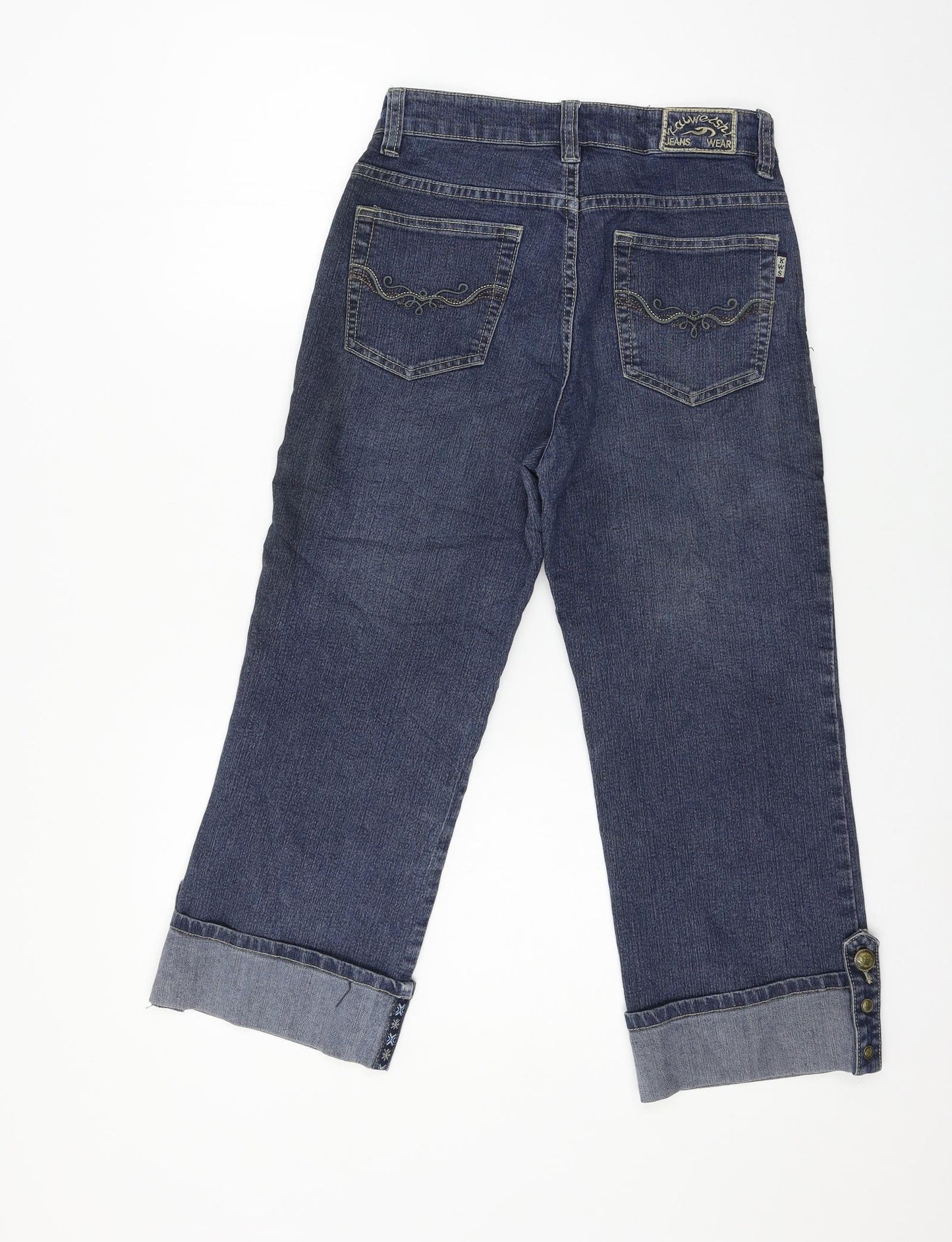 Kai Weishi Womens Blue  Denim Cropped Jeans Size 28 in L22 in