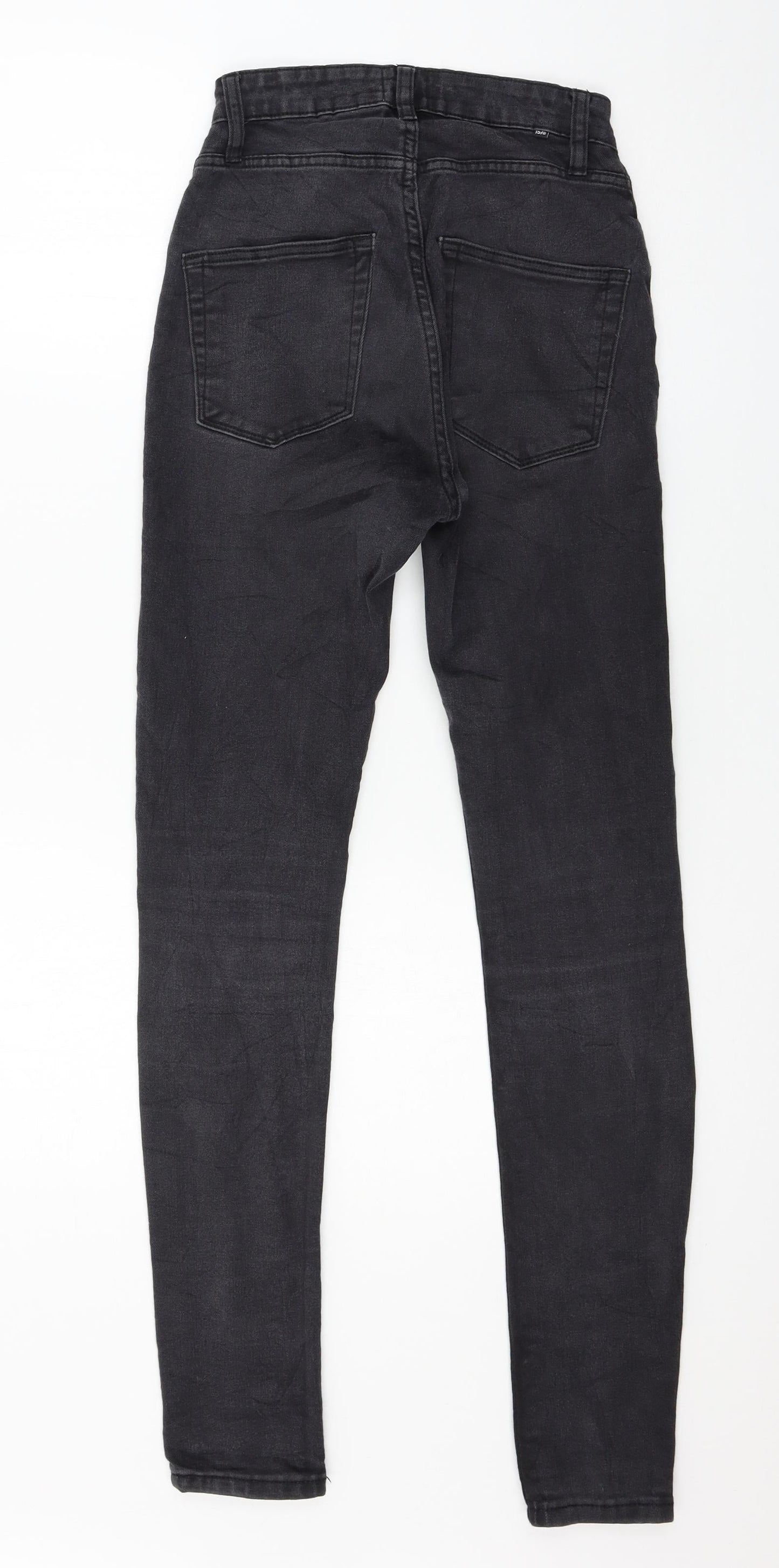 157 Womens Red Geometric Denim Skinny Jeans Size S L29 in