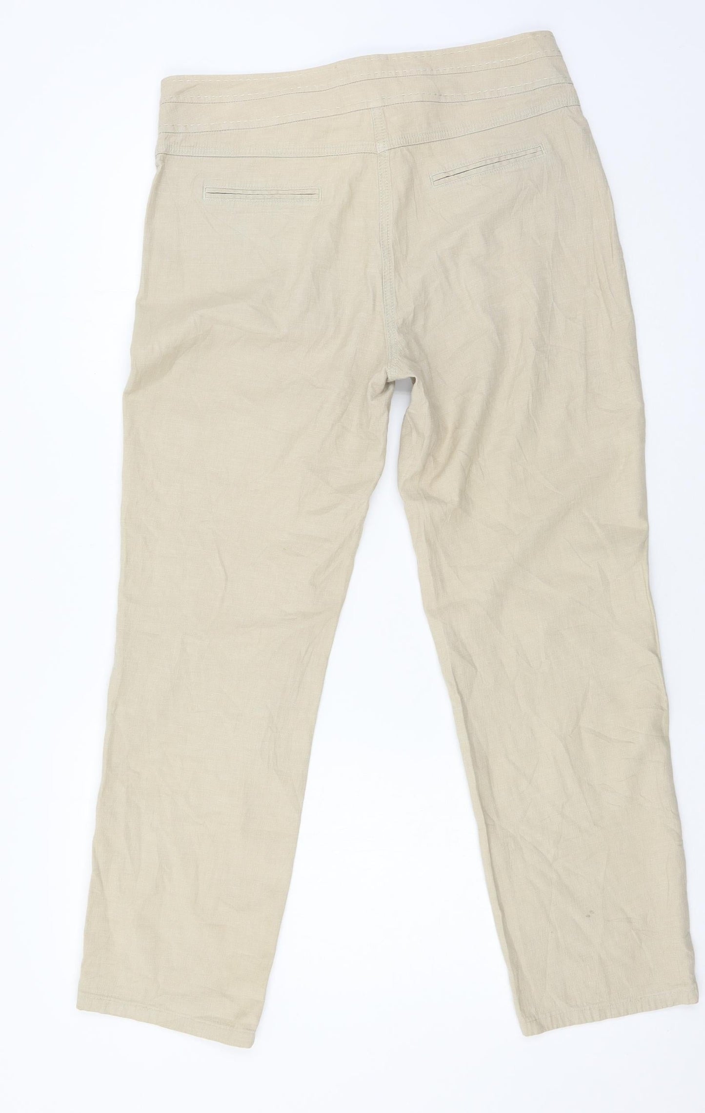 Womens UK Size 14 Per Una Regular Fit  Beige Trousers
