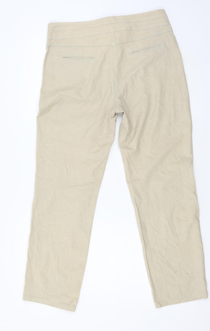 Womens UK Size 14 Per Una Regular Fit  Beige Trousers