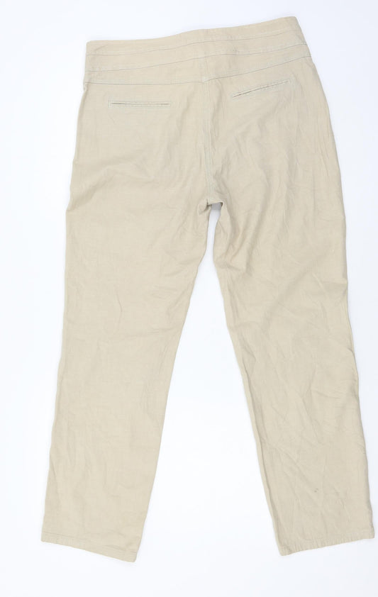 Per Una Womens Beige   Trousers  Size 14 L27 in