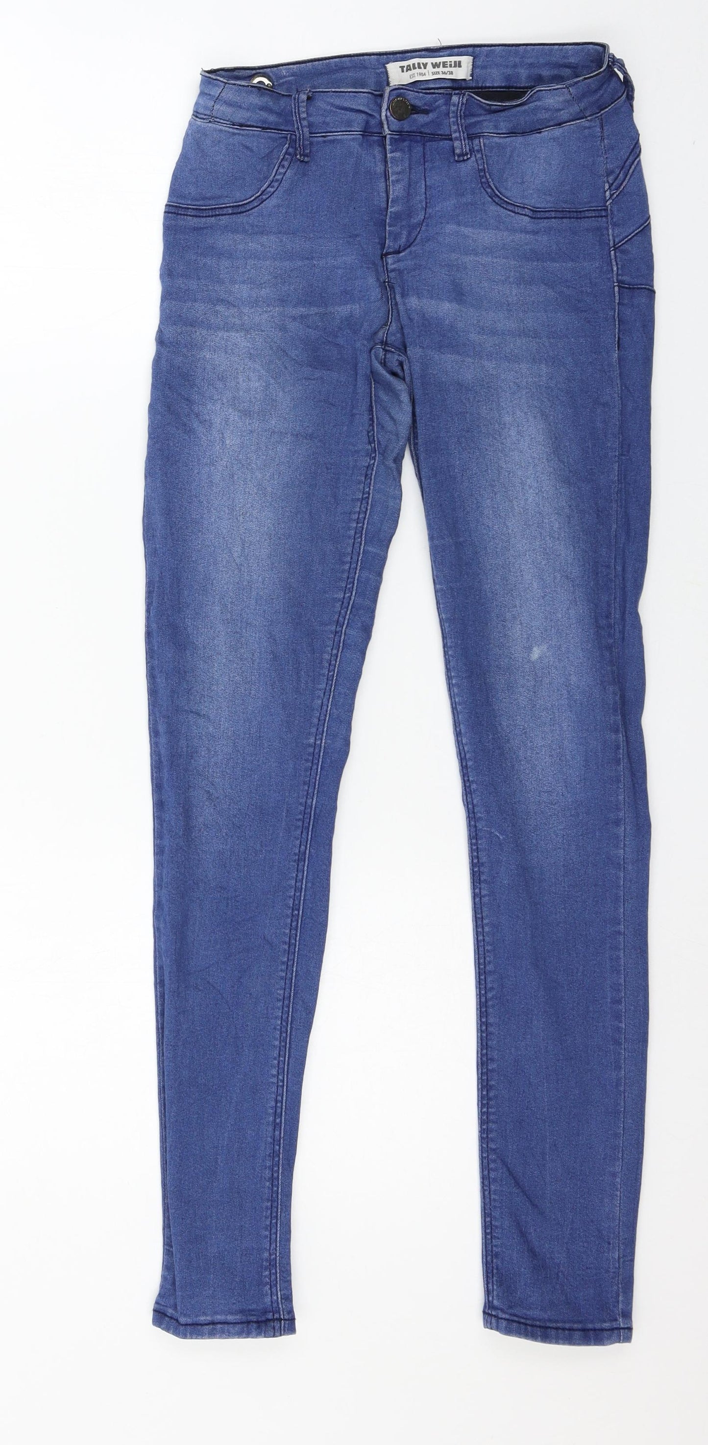 TALLY WEiJL Womens Blue  Denim Skinny Jeans Size 8 L28 in