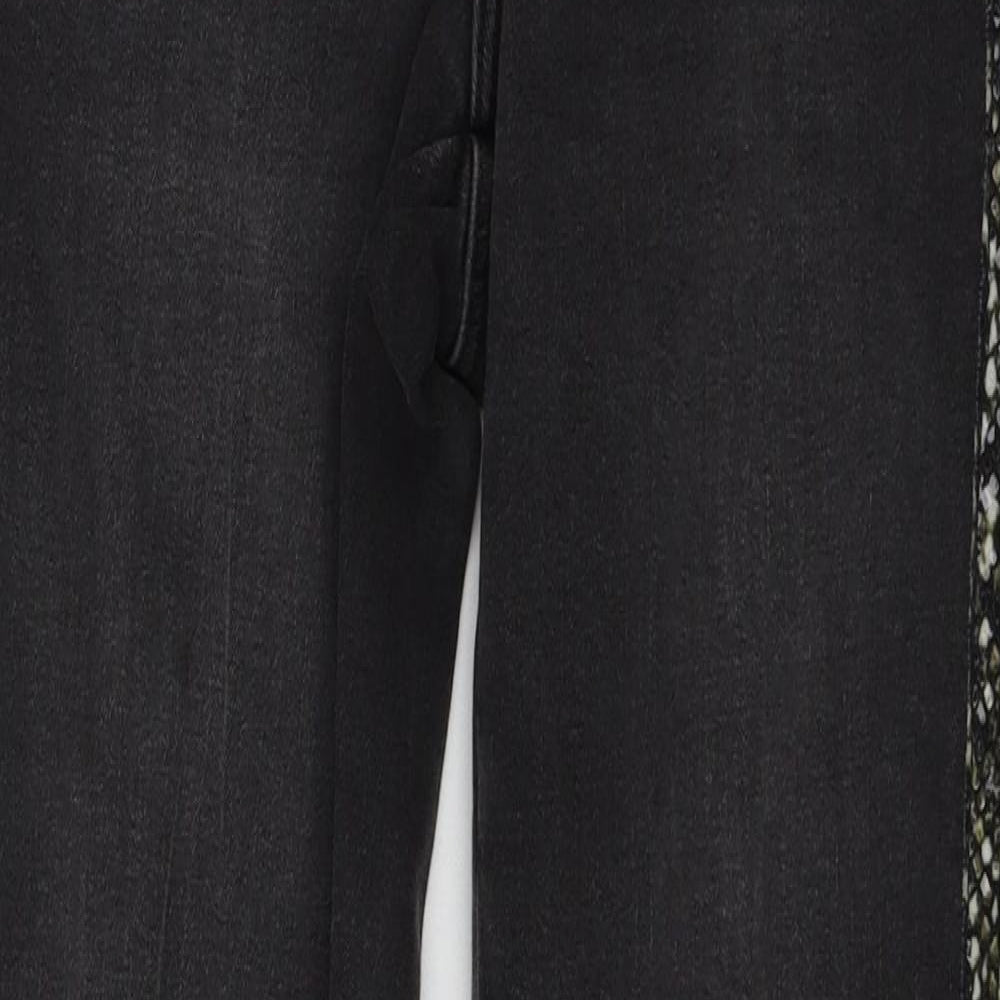 Zara Womens Grey Striped Denim Skinny Jeans Size 8 L27 in