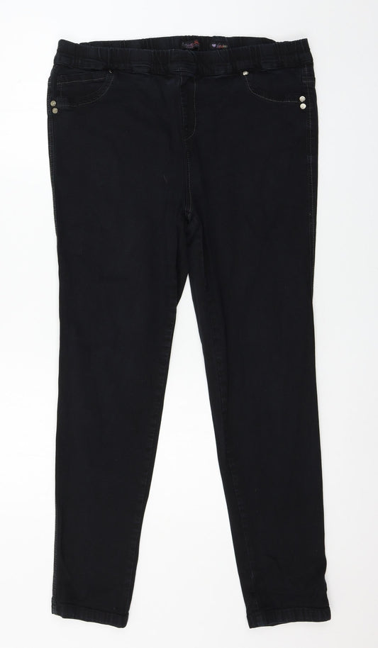 Womens UK Size 38 in Preworn Regular Fit Skinny Black Jeans