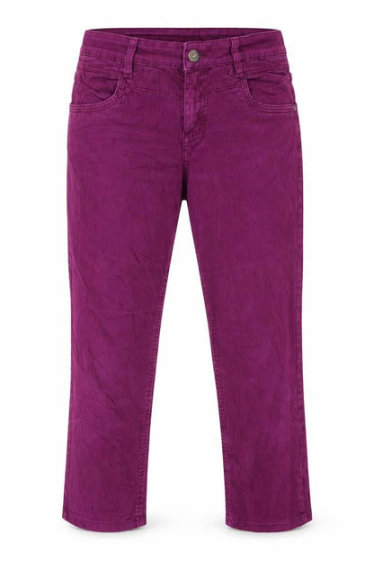 Womens UK Size 32 in St Oliver Regular Fit Cropped Purple Jeans