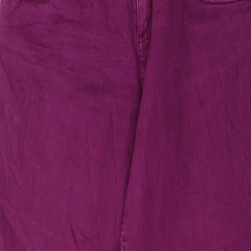 Womens UK Size 32 in St Oliver Regular Fit Cropped Purple Jeans