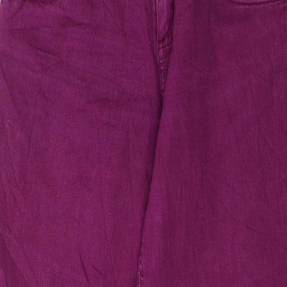 Womens UK Size 32 in St Oliver Regular Fit Cropped Purple Jeans