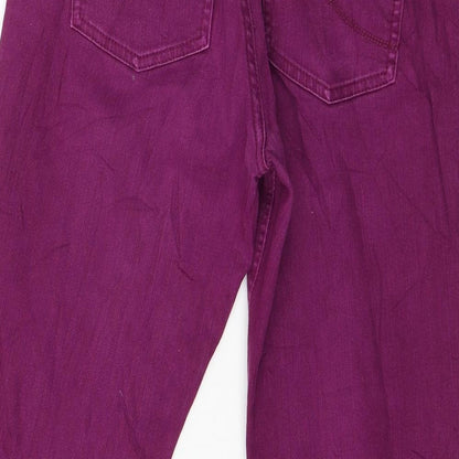 Womens UK Size 32 in St Oliver Regular Fit Cropped Purple Jeans