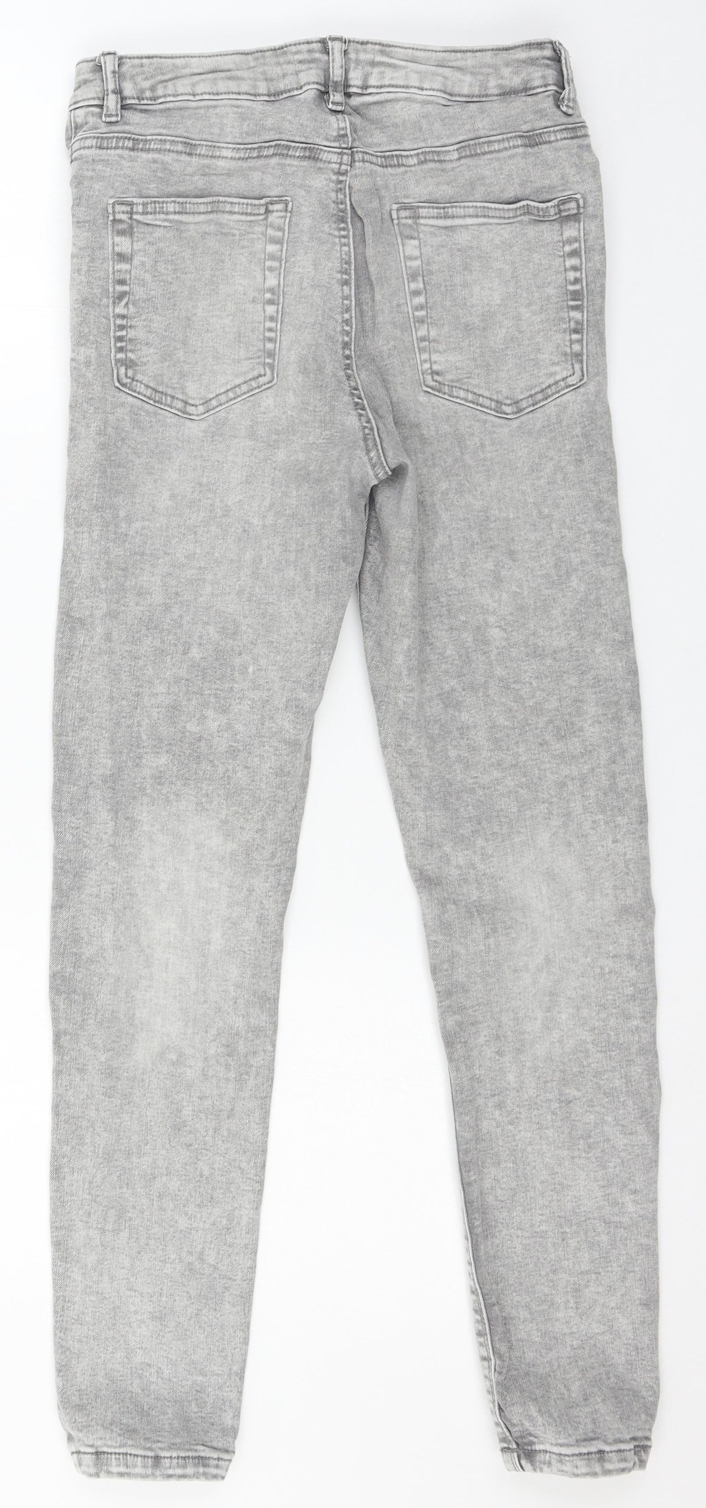 Denim & Co. Womens Grey  Denim Skinny Jeans Size 14 L26 in