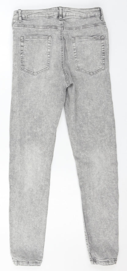 Denim & Co. Womens Grey  Denim Skinny Jeans Size 14 L26 in