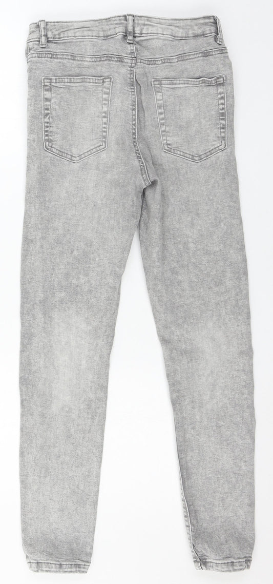 Denim & Co. Womens Grey  Denim Skinny Jeans Size 14 L26 in