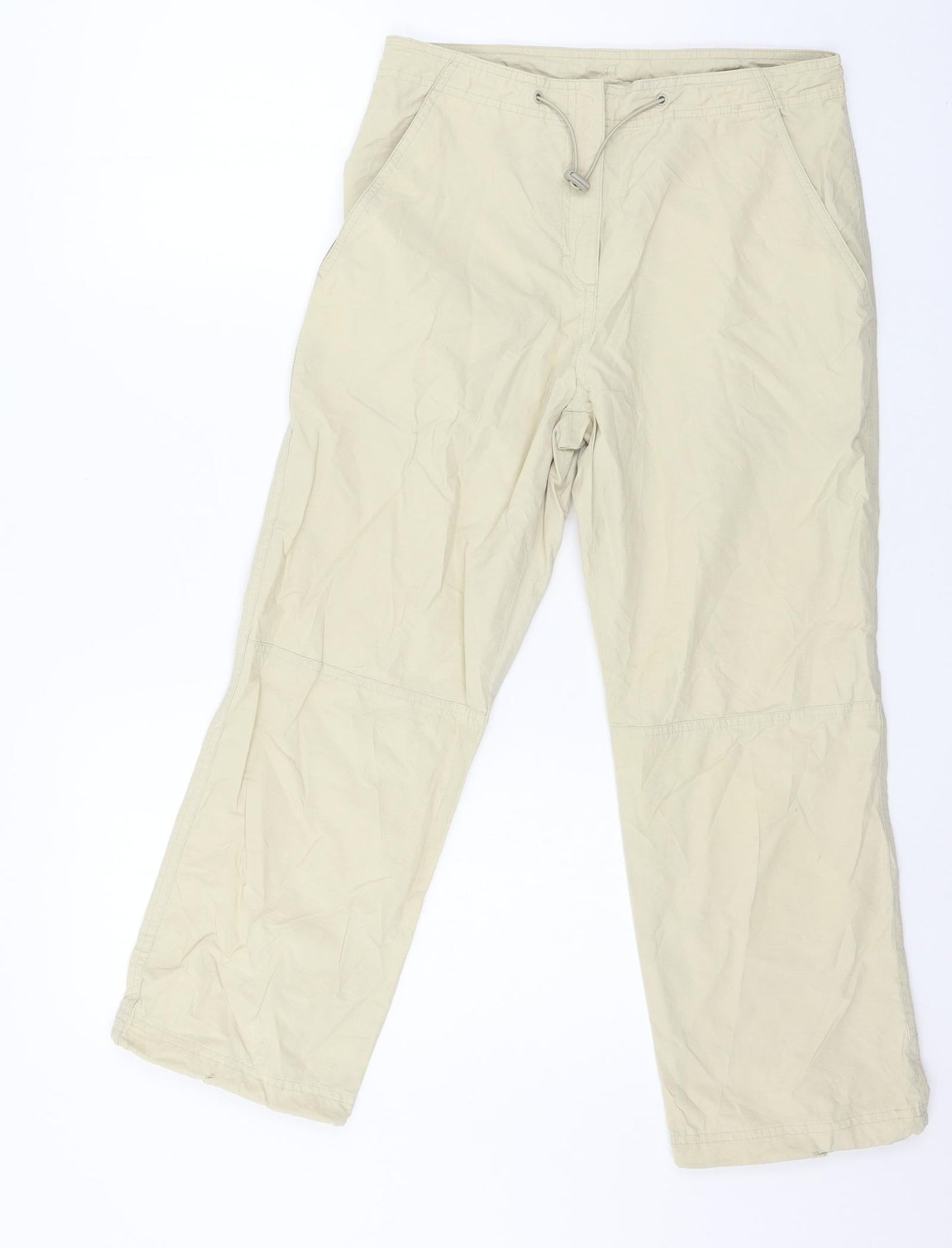 Soon Womens Beige   Cropped Trousers Size 10 L24 in