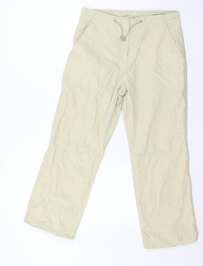 Soon Womens Beige   Cropped Trousers Size 10 L24 in